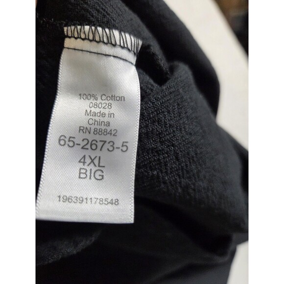 KS Island Cotton Shirt Mens 4XL Black Lace Up 3/4 Sleeve Tunic Big & Tall Pirate - Picture 7 of 8